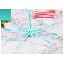na Umbrella Folding Hanger with Clips - 9 Arms Per Hanger - 2 Total Hangers - Drying Rack Clothes Clips Drip Socks Hangers Underwear Laundry Towels