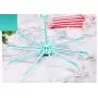 na Umbrella Folding Hanger with Clips - 9 Arms Per Hanger - 2 Total Hangers - Drying Rack Clothes Clips Drip Socks Hangers Underwear Laundry Towels