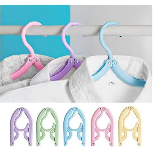 10PC Random Color Newly Portable Travel Clothes Hanger Folding Hangers Space Saving Travel Laundry Supplies Decoration 10PC Random Color Newly Portable Travel Clothes Hanger Folding Hangers Space Saving Travel Laundry Supplies Decoration