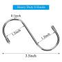 20 Pack S Shaped Hooks, WenTao Heavy Duty S Hooks, Stainless Steel Hooks for Hanging Pots, Pans, Plants, Utensils Closet Clothes Bags Towels Kitchen Hooks Hanger