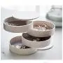 Maxbei Jewelry Organizer Case 360 Degree Round Rotating Jewelry Storage Boxes Necklace Bracelet Ring Earring Display Tray Holder (White)