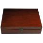 WE Games Old World Wooden Treasure Boxes with Brass Latch (Redwood Finish)