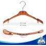 MR. SIGA Deluxe Shirt Hangers, Pack of 12, Width: 37.5cm, Durable Non-Slip with Notched Shoulders & Swivel Hooks, Translucent Brown