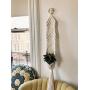 Detailed Macrame Plant Hanger with Oversized Tassel, Coastal, Boho, Neutral, Cozy Wall Decor, Wall Art, Wall Hanging for Plants Detailed Macrame Plant Hanger with Oversized Tassel, Coastal, Boho, Neutral, Cozy Wall Decor, Wall Art, Wall Hanging for Plants