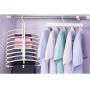 HJYPYJ Magic Clothes Hangers, 9 in 1 Stainless Steel + ABS Rotating Hanger, Space Saving Hanger Organiser, Suitable for Cloakroom and Wardrobe/White / 3 Pcs