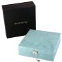 KLOUD City Two-Layer lint Jewelry Boxes Organizer Display Storage case with Lock (Blue)
