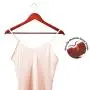 Bartnelli Suit Hangers with Non-Slip Bar for Pants, Jeans and Trousers ? Solid Wooden Jacket and Coat Hangers with Chrome Swivel Hook ? Polished Cherry Finish- Pack of 20