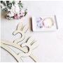 5pcs Cute Original Pine Wood Bunny swan Cloth Hanger for Baby Cloth Creative Rabbits Hanger for Kids Present Random Color