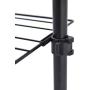 Safstar Adjustable Single Rod Garment Rack Rolling Hanging Rail Clothes Hanger Stand with Shoe Shelf