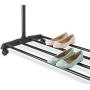 Whitmor Deluxe Adjustable Garment Rack - Rolling Clothes Organizer - Black and Chrome