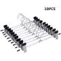10pcs New Hangers for Clothes Stainless Steel Clip Stand Hanger Pants Skirt Kid Clothes Adjustable Pinch Grip Cabide 10pcs New Hangers for Clothes Stainless Steel Clip Stand Hanger Pants Skirt Kid Clothes Adjustable Pinch Grip Cabide