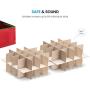 ZOBER Underbed Christmas Ornament Storage Boxes Zippered Closure - Stores up to 64 of The 3-inch Standard Christmas Ornaments, and Xmas Holiday Accessories Storage Container with Dividers & Two Handles