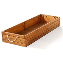 Fold able Organization Rustic Display Storage Wood Box, Mahogany Color (20&quotX50&quotX8”)