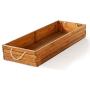Fold able Organization Rustic Display Storage Wood Box, Mahogany Color (20&quotX50&quotX8”)