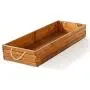 Fold able Organization Rustic Display Storage Wood Box, Mahogany Color (20&quotX50&quotX8”)