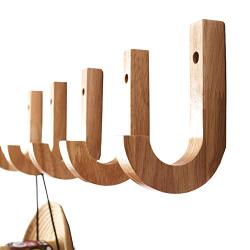 Wall Solid Wood Hook Originality Wooden Coat Hook Oak Clothes Hanger Wall Decoration Coatrack Bag Jook,1Pcs