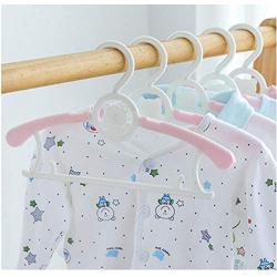 20PCS Kids Stretchable Plastic Clothes Hanger Durable Simple Baby Coat Hanger Random Color