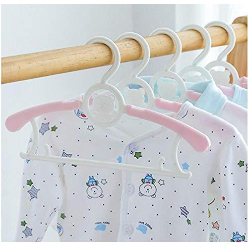 20PCS Kids Stretchable Plastic Clothes Hanger Durable Simple Baby Coat Hanger Random Color