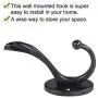 uxcell 2pcs Dual Wall Hooks Zinc Alloy Wall Mounted Coat Hat Double Robe Hooks Clothes Hanger Holder w Screws Black uxcell 2pcs Dual Wall Hooks Zinc Alloy Wall Mounted Coat Hat Double Robe Hooks Clothes Hanger Holder w Screws Black