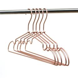 Koobay 60PS 12" Childrens Copper Gold Finishing Aluminium Clothes Hangers Laundry Wire Shop Display Hanger (TOP Gold)