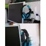 Headphone hanger, Headset Mount, Desk top stick-on headphone hanger, Gaming headset hanger, universal for all over ear and on ear headphones, white