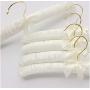 35cm 5pcs Random Color Padded Clothes Hangers, Satin Covered Non-Slip Hanger for Wedding Dress