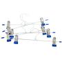 MEIYIN 10 Pcs Stainless Steel Trouser Hanger Rack Coat Pants Hangers Clothes Holder with 2 Adjustable Non-Slip Clips 28cm