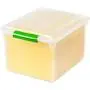 IRIS Store and Slide Letter and Legal Size File Box, 4 Pack, Green Handle, Clear IRIS Store and Slide Letter and Legal Size File Box, 4 Pack, Green Handle, Clear