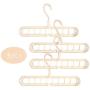 Foldable Non Slip Clothes Hangers 360 Degree Rotation Space Saving Magic Closet Organizer (Pack of 4) (Beige) Foldable Non Slip Clothes Hangers 360 Degree Rotation Space Saving Magic Closet Organizer (Pack of 4) (Beige)