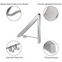 Retractable Clothes Rack - Wall Mounted Folding Clothes Hanger Drying Rack for Laundry Room Closet Storage Organization, Aluminum, Easy Installation, 1 Pack (Silver)