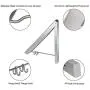 Retractable Clothes Rack - Wall Mounted Folding Clothes Hanger Drying Rack for Laundry Room Closet Storage Organization, Aluminum, Easy Installation, 1 Pack (Silver) Retractable Clothes Rack - Wall Mounted Folding Clothes Hanger Drying Rack for Laundry Room Closet Storage Organization, Aluminum, Easy Installation, 1 Pack (Silver)