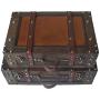 Vintiquewise(TM Old Style Suitcase/Decorative Boxes with Straps, Set of 2
