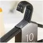 10Pcs Non-Slip Multifunctional Plastic Clothes Hangers for Wet Or Dry Adult Ladies Clothes Dress Black 10Pcs Non-Slip Multifunctional Plastic Clothes Hangers for Wet Or Dry Adult Ladies Clothes Dress Black