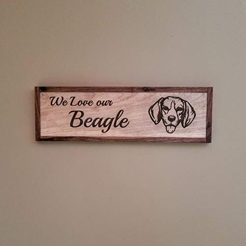 Beagle Dog Sign, Animal Lover Gift, Dog Decor, Saw-tooth Hanger Installed, Dog House Decor, Laser Engraved Great Quality, Oil Finish