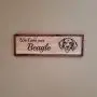 Beagle Dog Sign, Animal Lover Gift, Dog Decor, Saw-tooth Hanger Installed, Dog House Decor, Laser Engraved Great Quality, Oil Finish