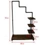 Diwhy Industrial Pipe Clothing Rack Pine Wood Shelving Shoes Rack Cloth Hanger Pipe Shelf Garment Racks (Style 4)