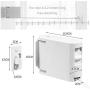 LSS Invisible Telescopic Clothesline with Hanger Holes, 4.2 m Punch-Free Wall-Mounted Stretch TPU Drying Rack for Indoor and Outdoor, White LSS Invisible Telescopic Clothesline with Hanger Holes, 4.2 m Punch-Free Wall-Mounted Stretch TPU Drying Rack for Indoor and Outdoor, White