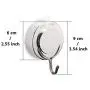 X-Cool Vacuum Suction Cup Hooks Heavy Duty 2 Pack Towel Hook Bath Towel Hanger Removable Lock Suction Hooks for Bathroom Kitchen Restroom Organization,NO Drill Tool Free Chrome (2Pack)