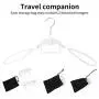 VISMOORE Portable Suit Hanger for Travel Luxury Design with Tie Holder and Reinforce Rotatable Hanger Wings Free Swivel to Different Shoulder Widths, Space Saving Clothes Hangers (White, Suit&Tie) VISMOORE Portable Suit Hanger for Travel Luxury Design with Tie Holder and Reinforce Rotatable Hanger Wings Free Swivel to Different Shoulder Widths, Space Saving Clothes Hangers (White, Suit&Tie)