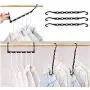 10pcs Random Color Magic Multi-Port Support Circle Clothes Hanger Clothes Drying Rack Multifunction Plastic Clothes Hangers Home