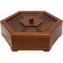 Sectional Tray for Dry Fruits Nuts Snacks with Glass Lid, Humidity proof wooden storage, Candy Box