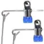 Family Heavy Duty 2pcs 6 Tiers Skirt Pants Clothes Hanger Metal Foldable Organizer Random Color