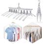 Haphome Hangers Space Saving Non-Slip Multi-Function Magical Suit (1-Pack) Ultra Thin Space Saving 360 Degree Swivel Hook Strong Durable Clothes Hangers Hold Up-to 30 Lbs (White, 8)