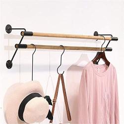 Coat Rack Clothing Store Hanger Display Rack Clothes Rack Wrought Iron Retro Nostalgic Personality On The Clothes Rack Suitable for All Kinds of Decoration Styles ( Color : Brown , Size : 100cm )