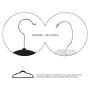 Amiff Clothes hangers Velvet hangers. Premium Quality. Pack of 10 black suit hangers 17.5 inches chrome hook. Light weight & non slip & slim portable hangers car & travel. Men & women.