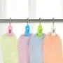 shengyuze Hooks & Hangers 4 Pcs Colorful Windproof Pipe Hanger Clips Laundry Drying Clamps Household Tools for Home - Pink
