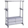 Cypressshop Adjustable Clothes Rack Garment Shelving Unit Hanging Rack Telescopic Rolling Cloth Hanger Storage Shelfs with 4 Drawers Home Furniture Cypressshop Adjustable Clothes Rack Garment Shelving Unit Hanging Rack Telescopic Rolling Cloth Hanger Storage Shelfs with 4 Drawers Home Furniture
