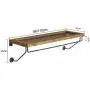 Industrial Shelf Unit with Clothing Bar,Iron and Wood Clothing Display Rack,Hanger Clothes Hanger Shelf (Size : 86x30x25cm)