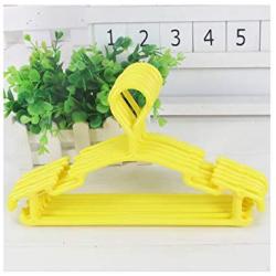 QKKstore Colorful Portable Clothes Hanger Kids Children Toddler Baby Clothes Coat Plastic Hangers Drying Rack for Kids Children 12Pc,Yellow