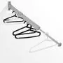 BENOSS Wall Mounted Clothes Drying Rack, Collapsible and Retractable Laundry Garment Hanger for Daily Clothes, Space Saver Hangers, Easy to Install, for Balcony, Laundry, Bathroom and Bedroom (Silver)